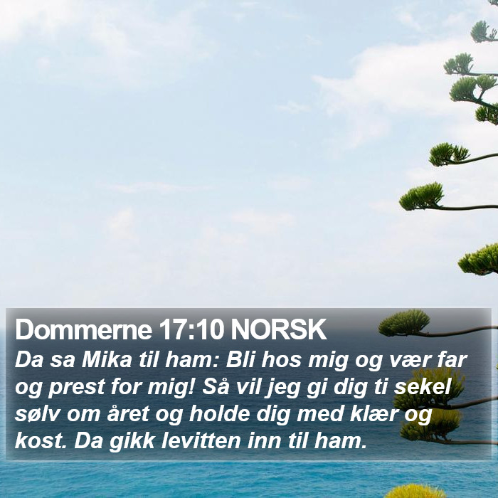 Dommerne 17:10 NORSK Bible Study