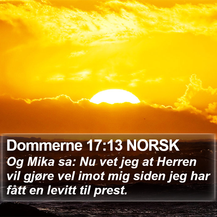 Dommerne 17:13 NORSK Bible Study