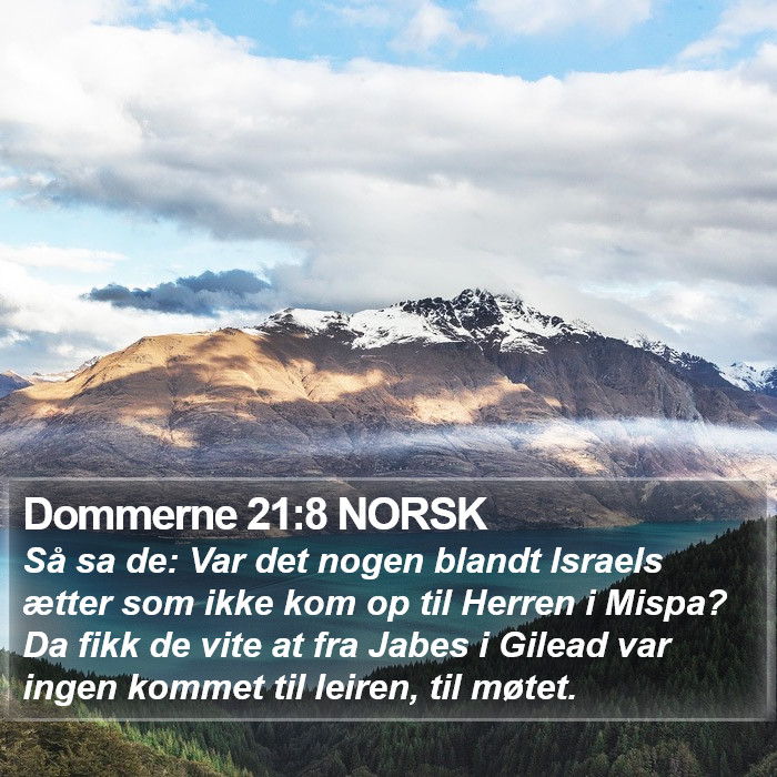 Dommerne 21:8 NORSK Bible Study