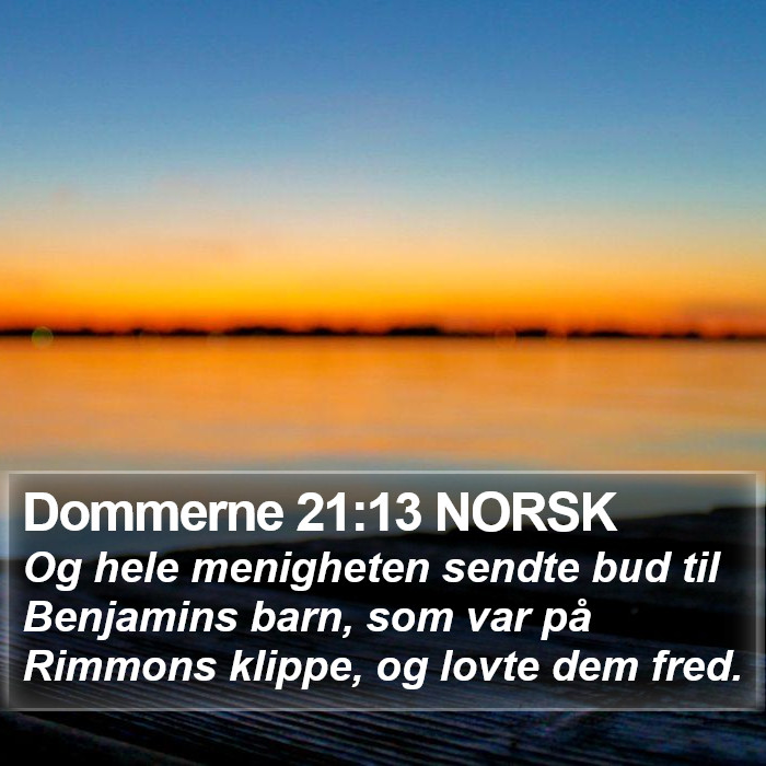 Dommerne 21:13 NORSK Bible Study