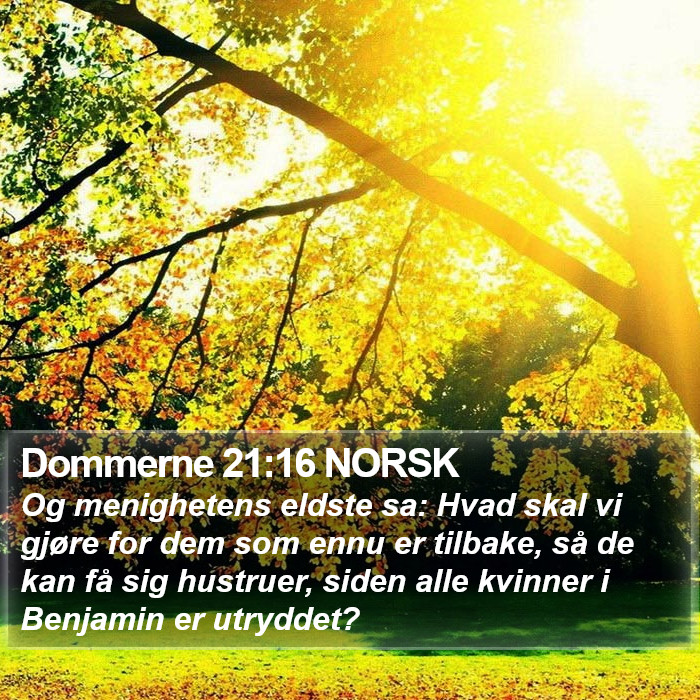 Dommerne 21:16 NORSK Bible Study
