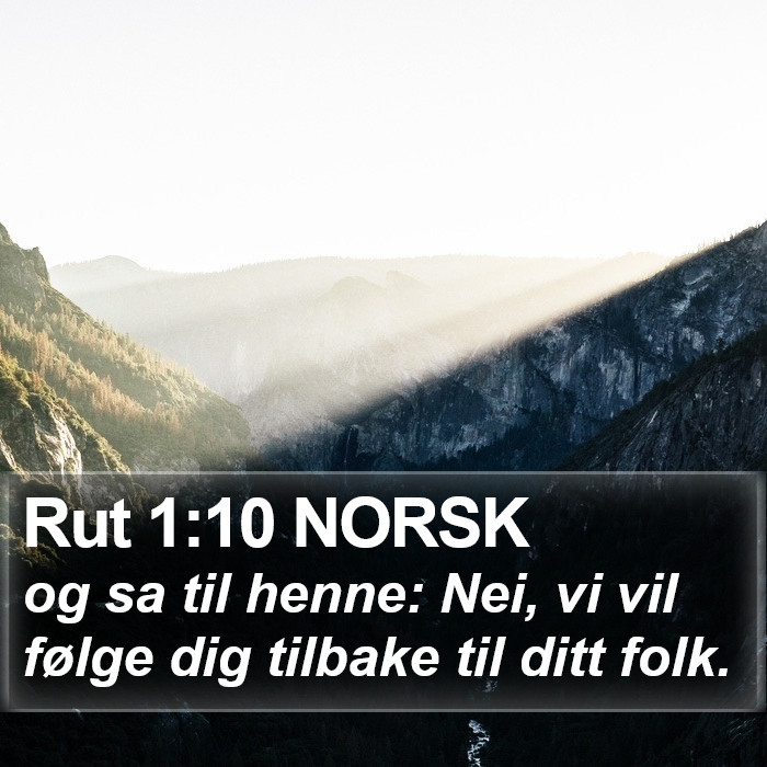 Rut 1:10 NORSK Bible Study