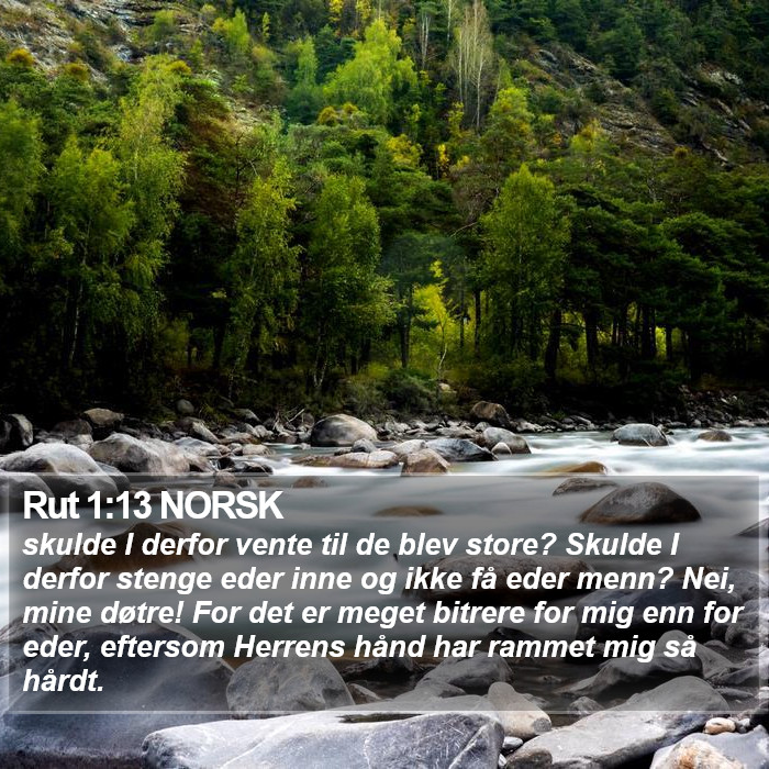 Rut 1:13 NORSK Bible Study