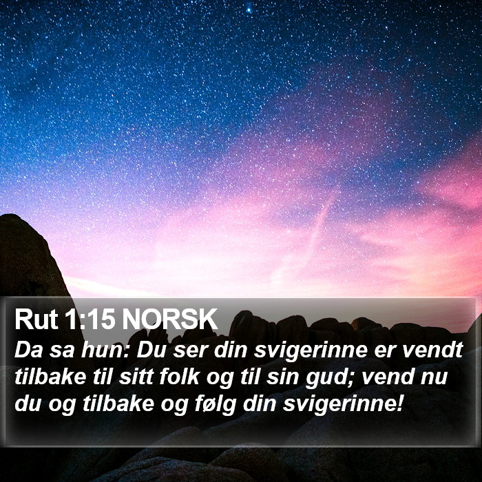 Rut 1:15 NORSK Bible Study