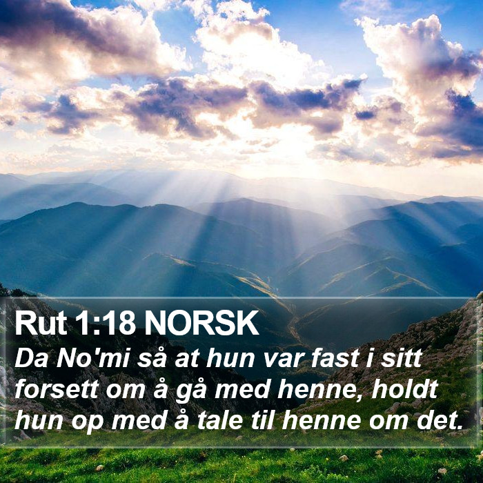 Rut 1:18 NORSK Bible Study