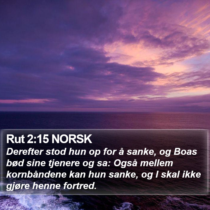 Rut 2:15 NORSK Bible Study