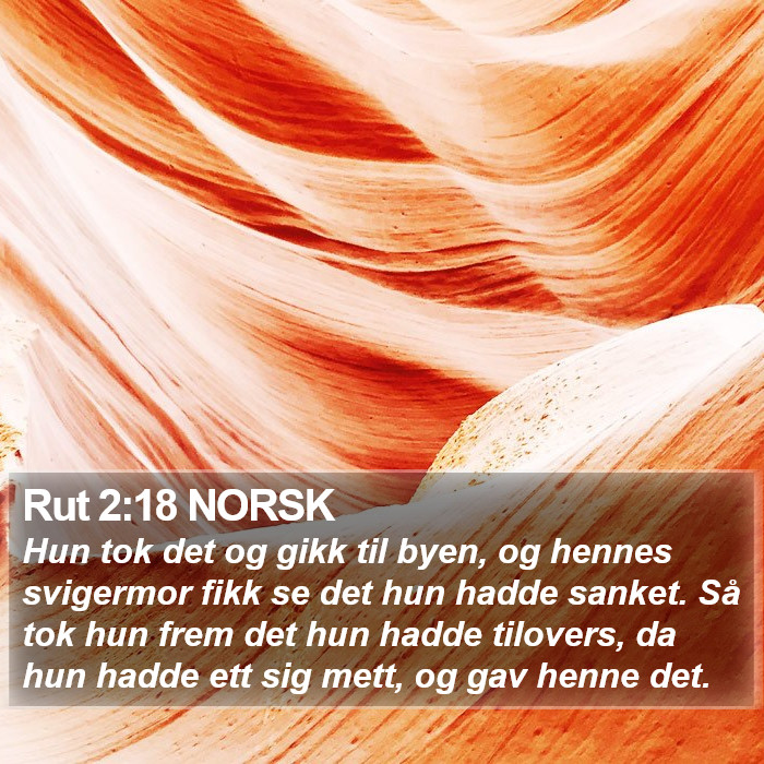 Rut 2:18 NORSK Bible Study