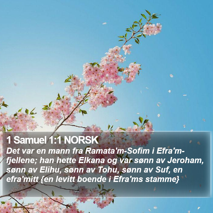 1 Samuel 1:1 NORSK Bible Study