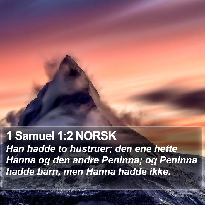 1 Samuel 1:2 NORSK Bible Study