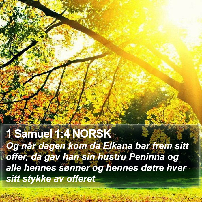 1 Samuel 1:4 NORSK Bible Study