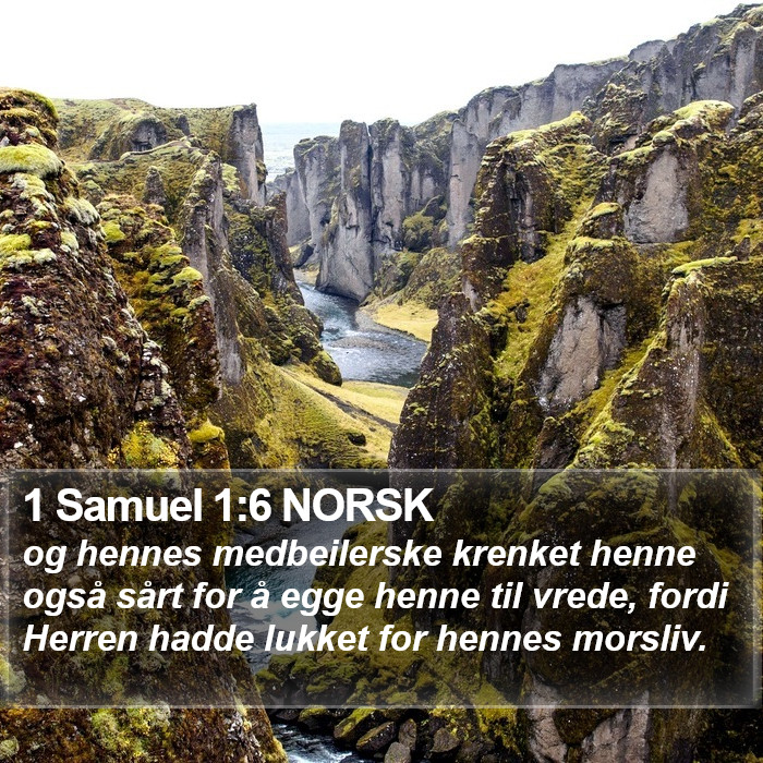 1 Samuel 1:6 NORSK Bible Study