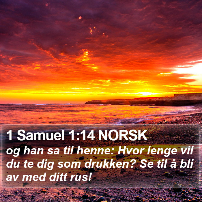 1 Samuel 1:14 NORSK Bible Study