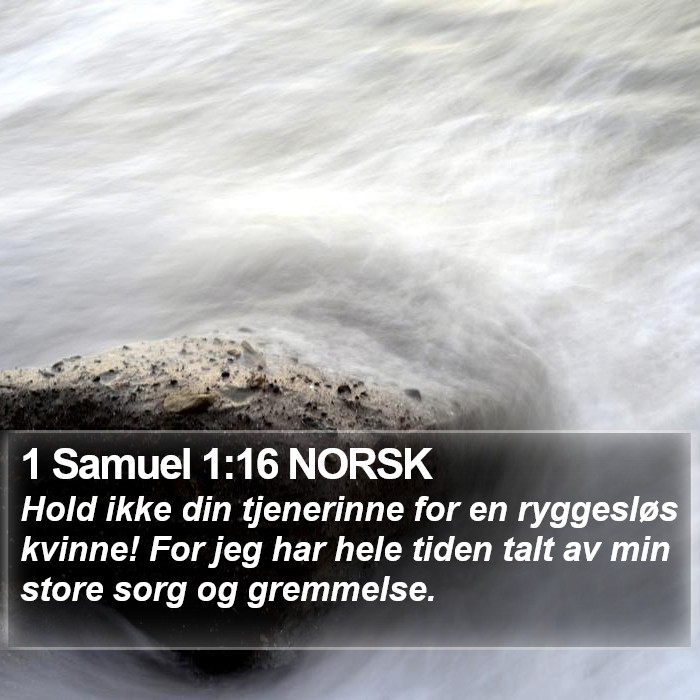 1 Samuel 1:16 NORSK Bible Study