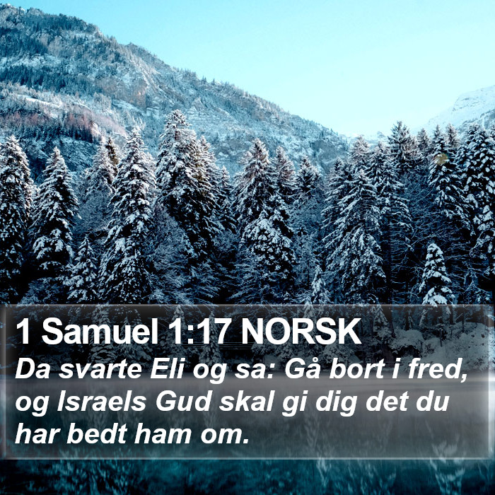 1 Samuel 1:17 NORSK Bible Study