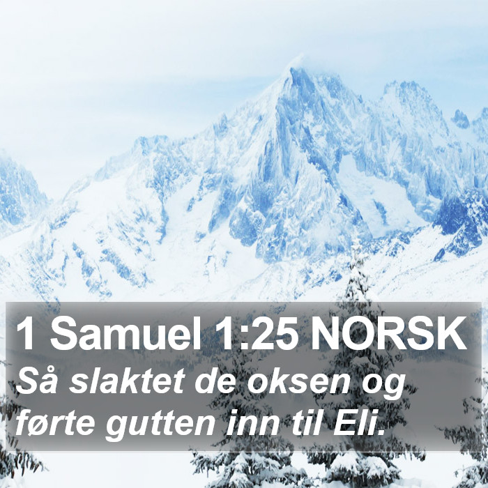 1 Samuel 1:25 NORSK Bible Study