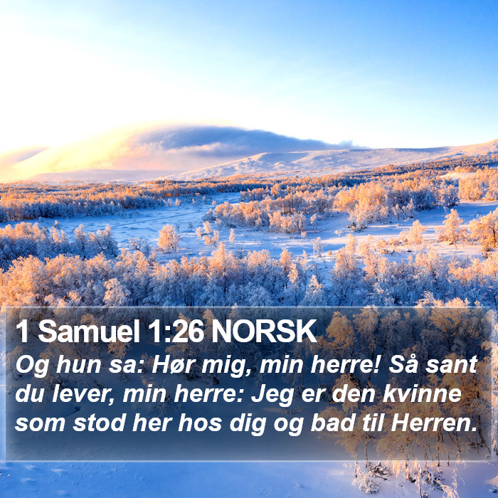 1 Samuel 1:26 NORSK Bible Study