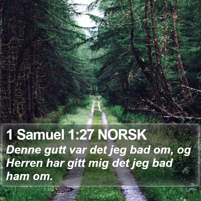 1 Samuel 1:27 NORSK Bible Study