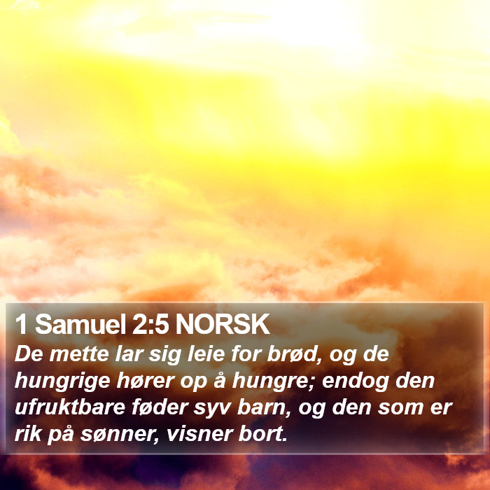 1 Samuel 2:5 NORSK Bible Study