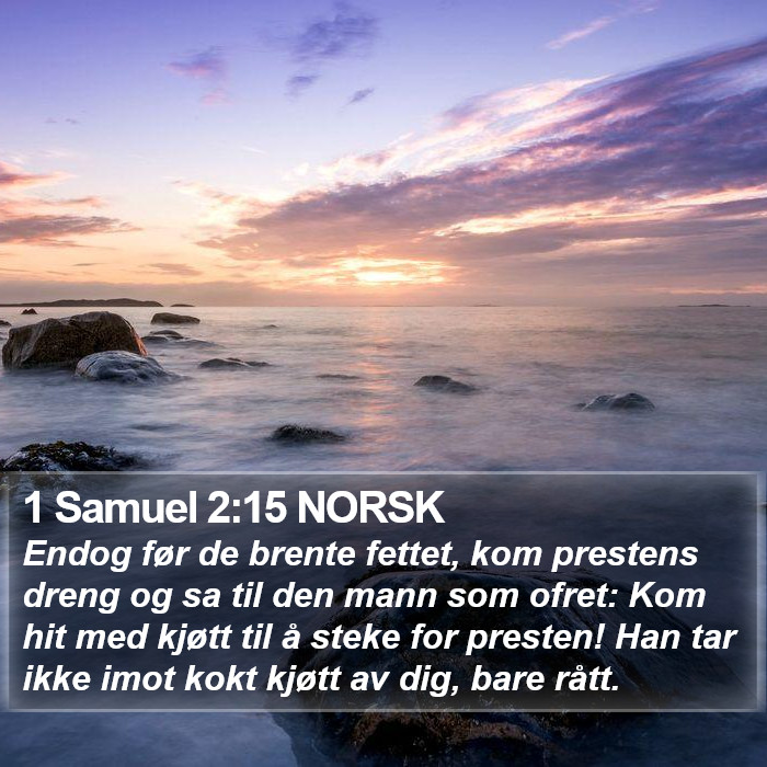 1 Samuel 2:15 NORSK Bible Study