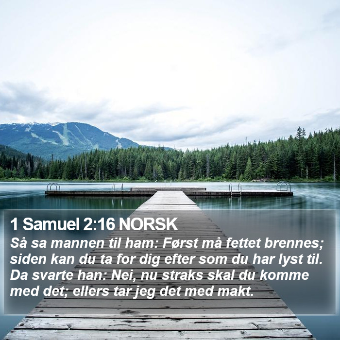 1 Samuel 2:16 NORSK Bible Study