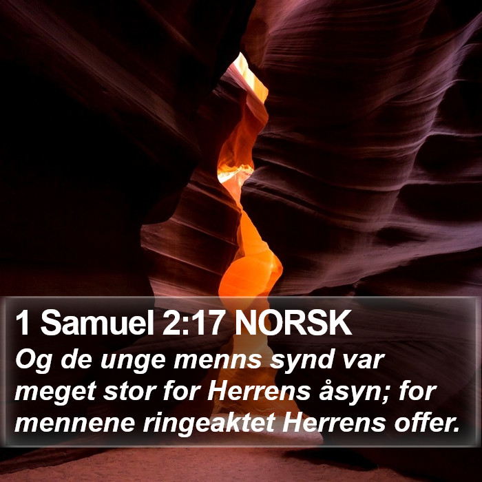 1 Samuel 2:17 NORSK Bible Study