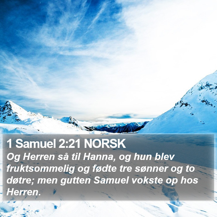 1 Samuel 2:21 NORSK Bible Study