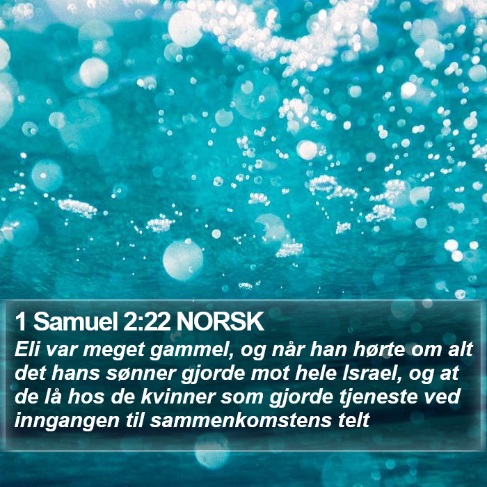 1 Samuel 2:22 NORSK Bible Study