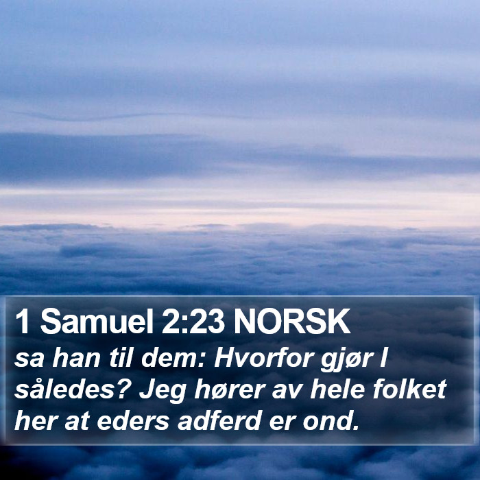 1 Samuel 2:23 NORSK Bible Study