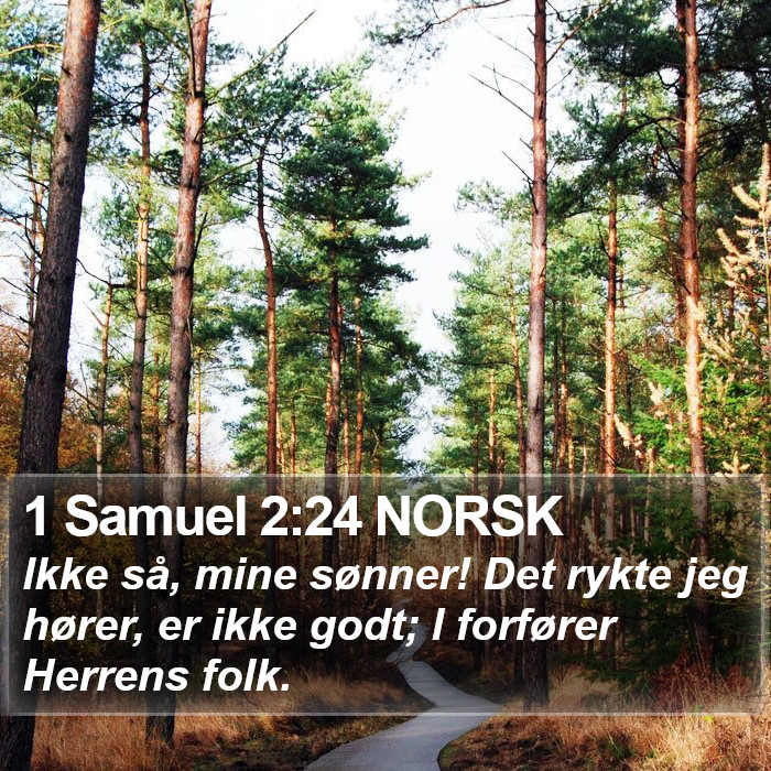 1 Samuel 2:24 NORSK Bible Study