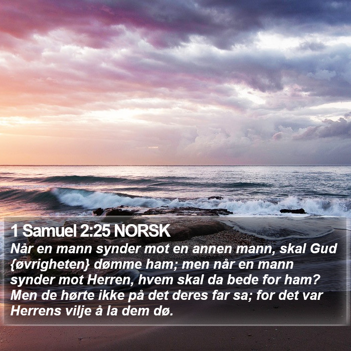 1 Samuel 2:25 NORSK Bible Study