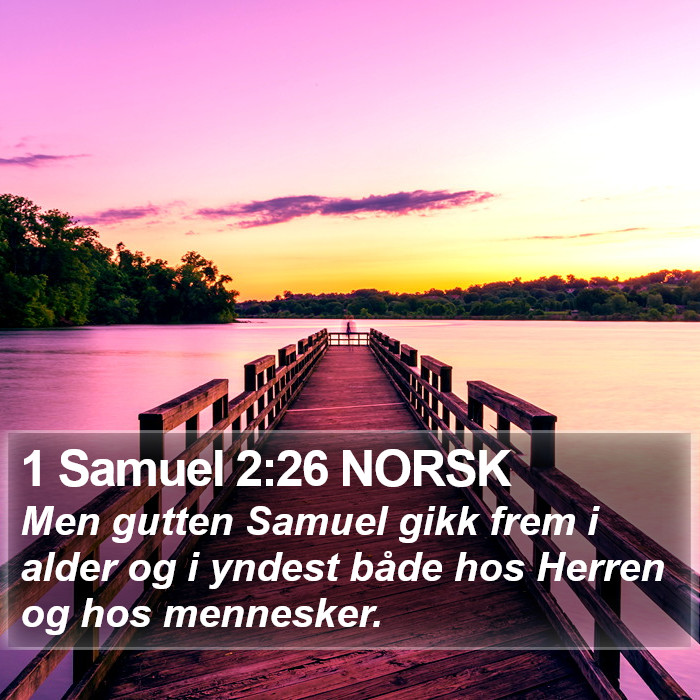 1 Samuel 2:26 NORSK Bible Study