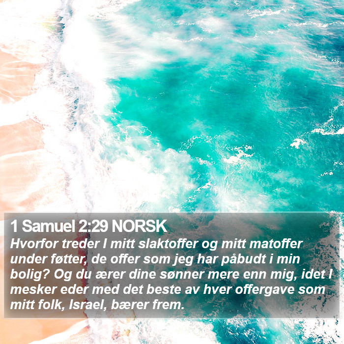 1 Samuel 2:29 NORSK Bible Study