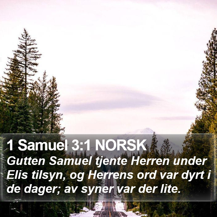 1 Samuel 3:1 NORSK Bible Study