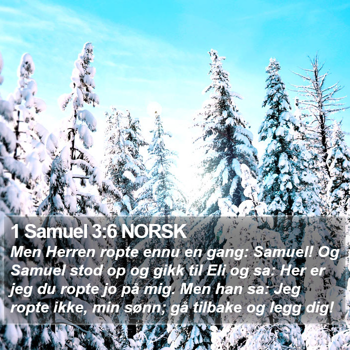 1 Samuel 3:6 NORSK Bible Study