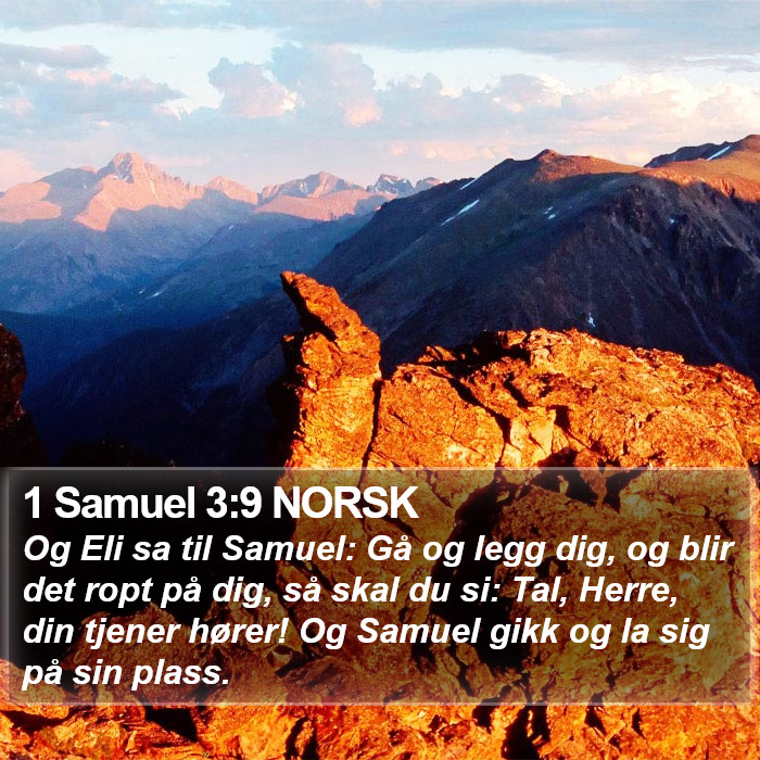 1 Samuel 3:9 NORSK Bible Study