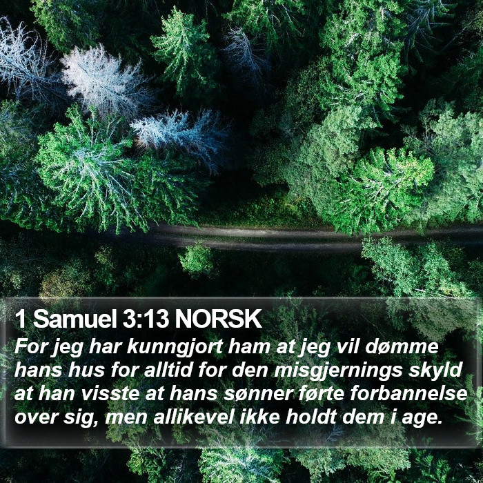 1 Samuel 3:13 NORSK Bible Study