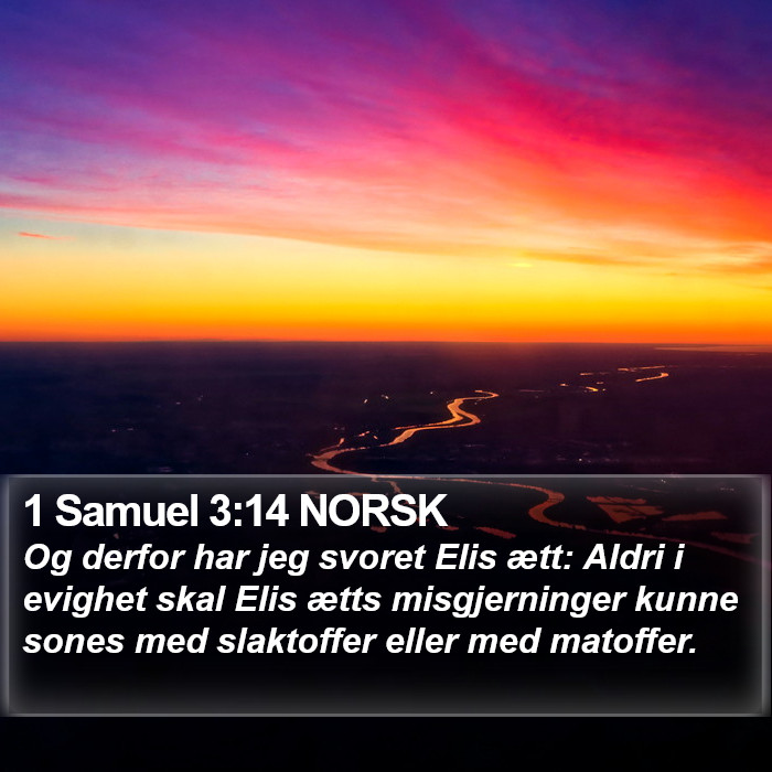 1 Samuel 3:14 NORSK Bible Study