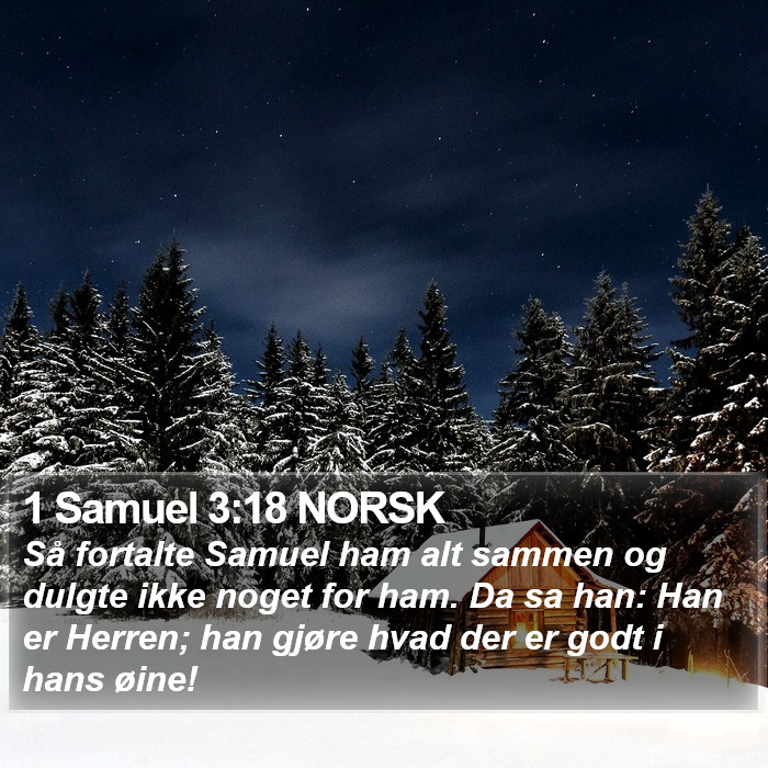 1 Samuel 3:18 NORSK Bible Study