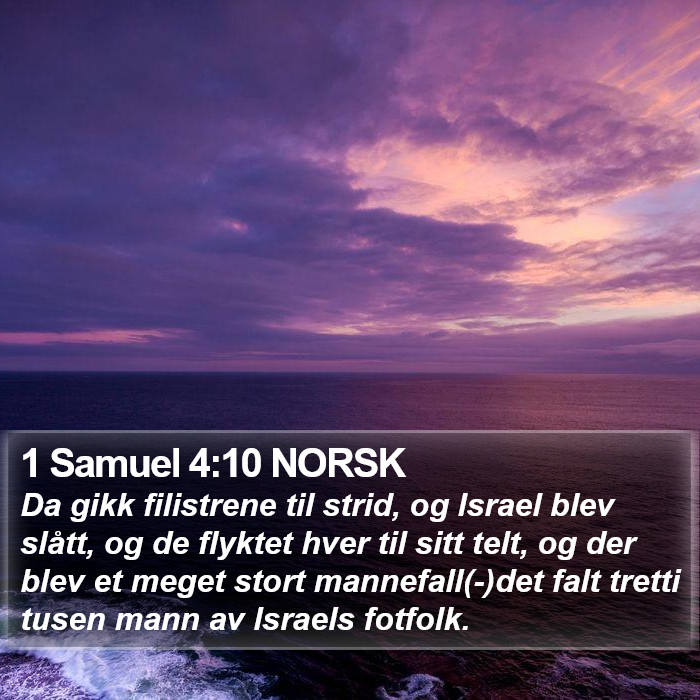 1 Samuel 4:10 NORSK Bible Study