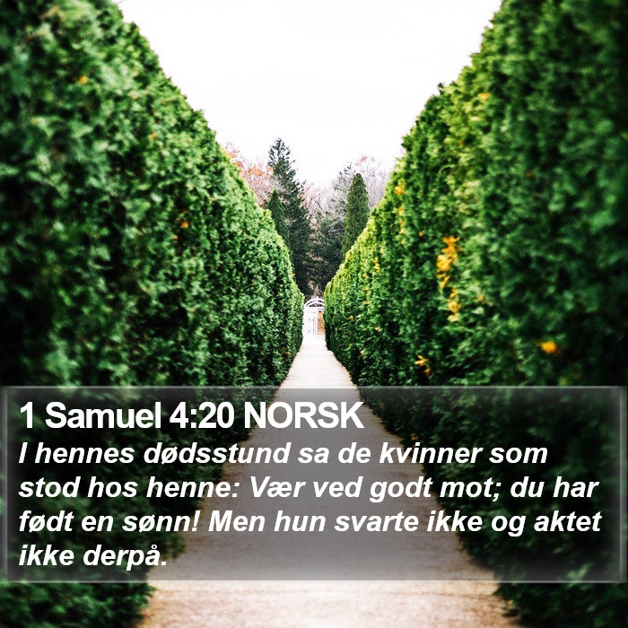 1 Samuel 4:20 NORSK Bible Study