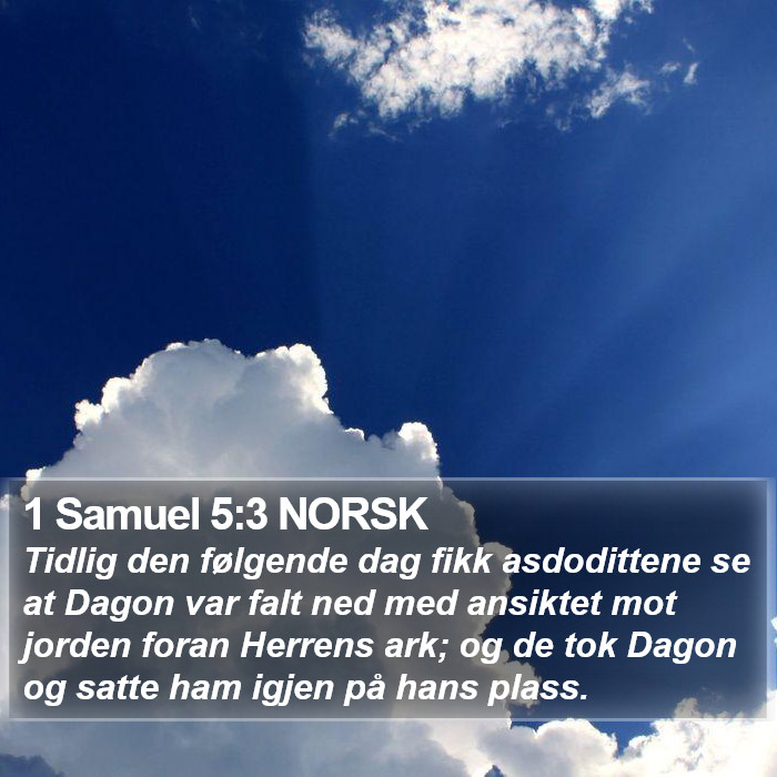 1 Samuel 5:3 NORSK Bible Study