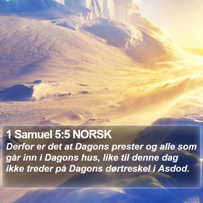 1 Samuel 5:5 NORSK Bible Study