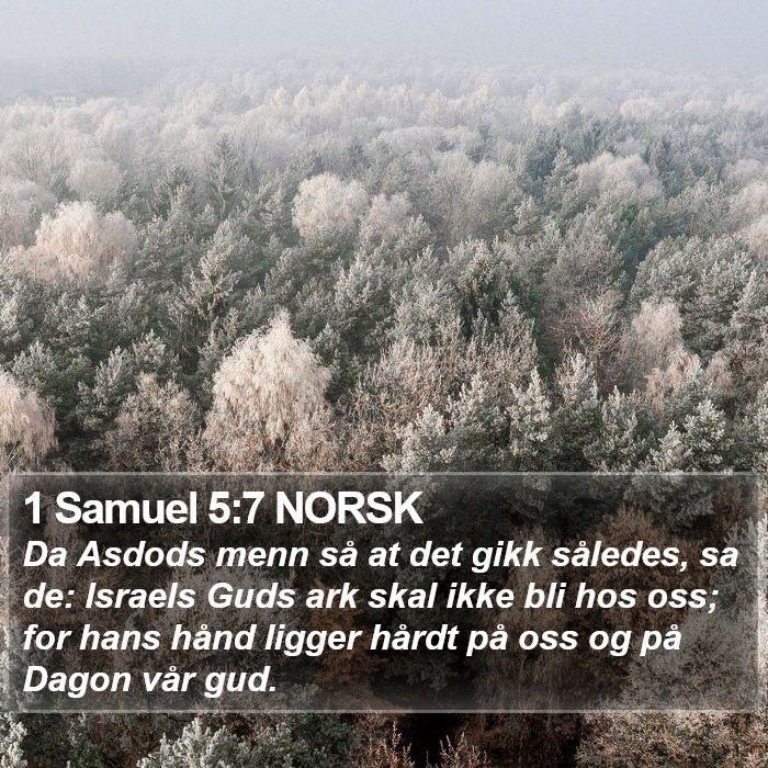 1 Samuel 5:7 NORSK Bible Study