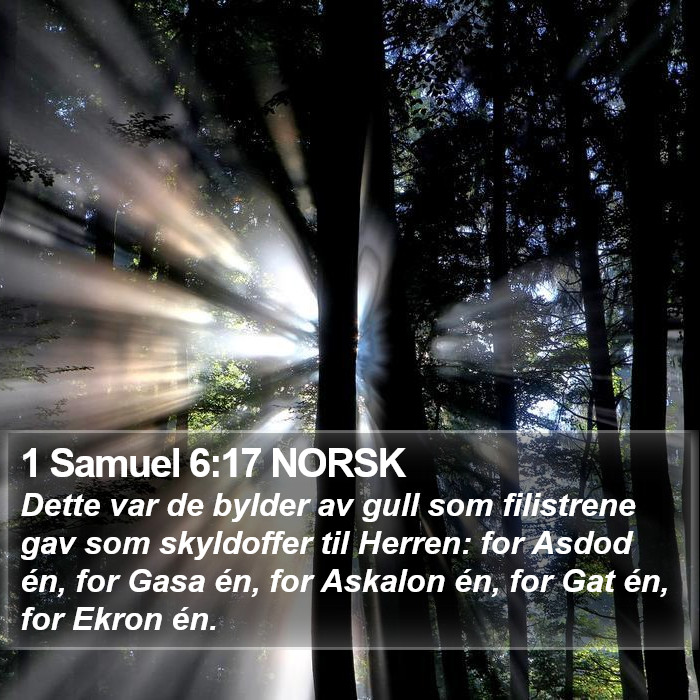 1 Samuel 6:17 NORSK Bible Study