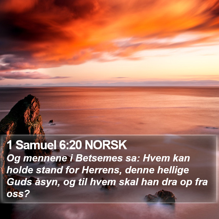 1 Samuel 6:20 NORSK Bible Study