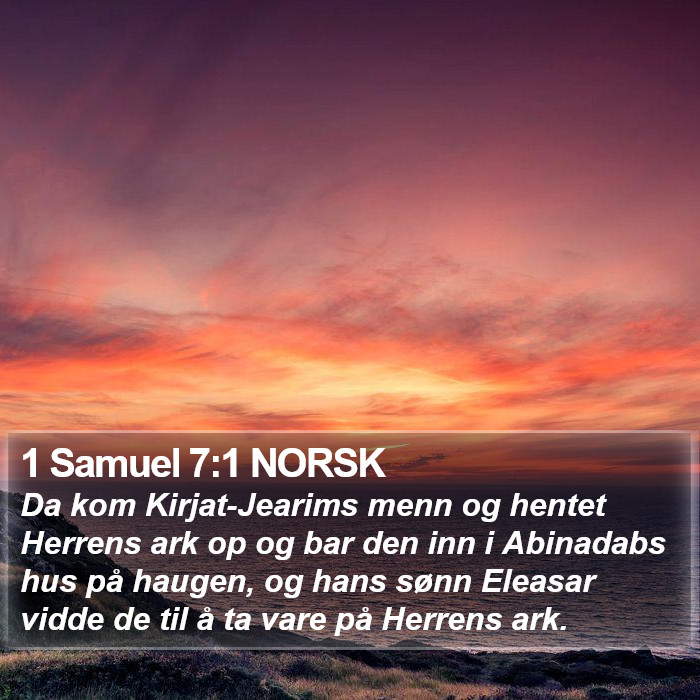 1 Samuel 7:1 NORSK Bible Study