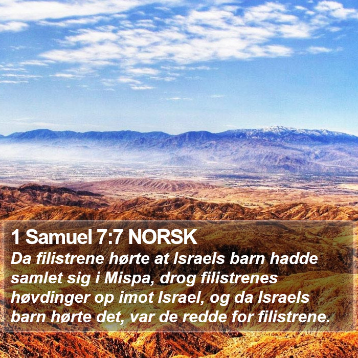 1 Samuel 7:7 NORSK Bible Study