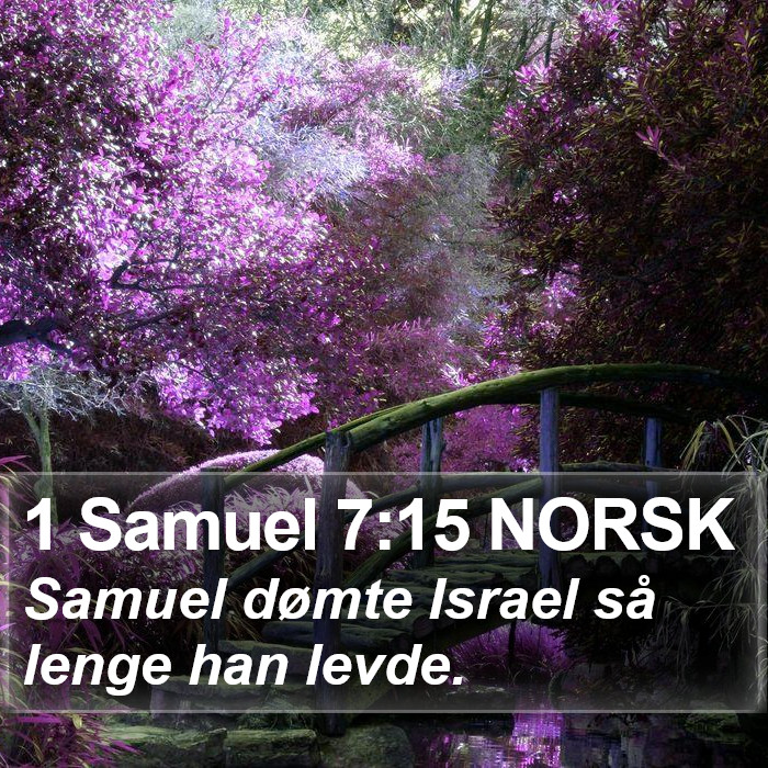 1 Samuel 7:15 NORSK Bible Study