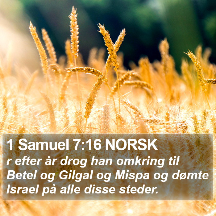 1 Samuel 7:16 NORSK Bible Study