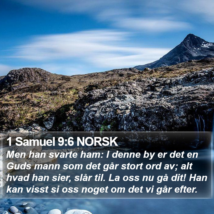 1 Samuel 9:6 NORSK Bible Study